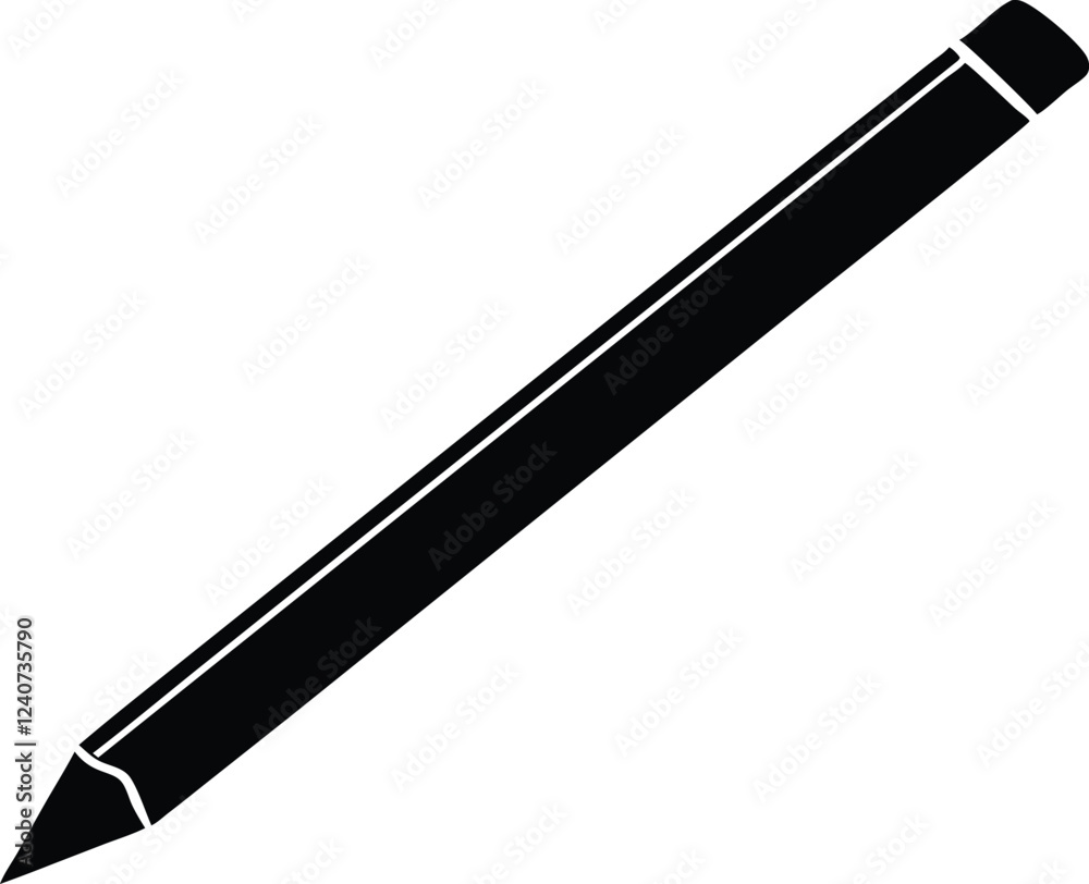 pencil black silhouette,School pencil flat vector icon pencil black silhouette,School pencil flat vector icon