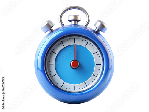 Timer 3d render icons transparent on transparent background.