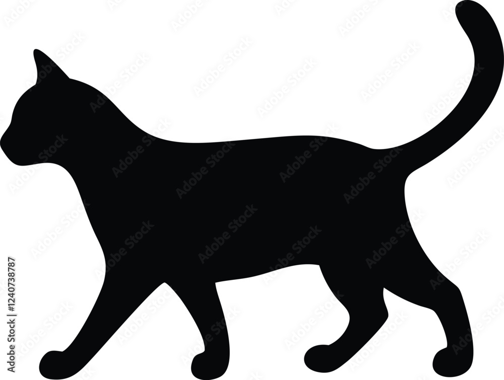 cat silhouette,cat flat vector icon cat silhouette,cat flat vector icon