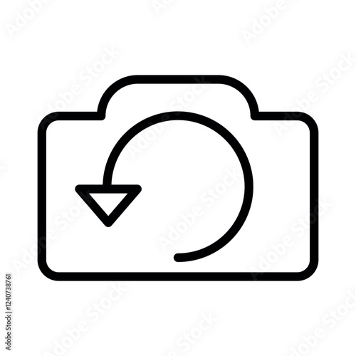 camera retake vector icon