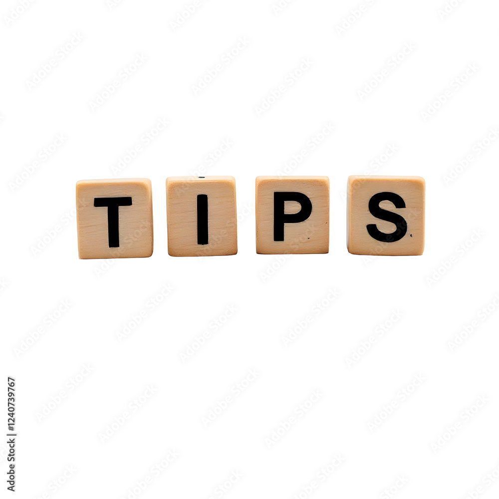 Wooden letter blocks, TIPS spelled out, close-up macro photography, Wooden letter blocks, TIPS spelled out, close-up macro photography,