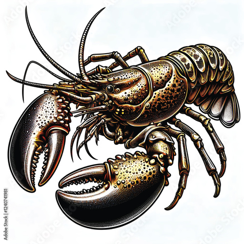 vector image of a Lobster in an isolated white background2