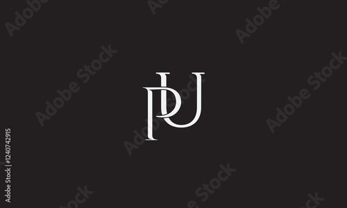 PU, UP, U, P Abstract Letters Logo Monogram