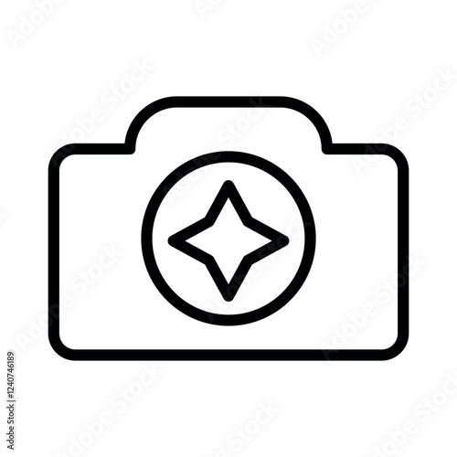 camera enhance vector icon