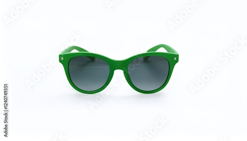 Green Sunglasses on White