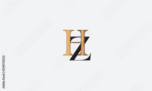 ZH, HZ, Z, H Abstract Letters Logo Monogram