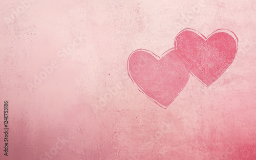Minimalist Pink Heart on Textured Background
