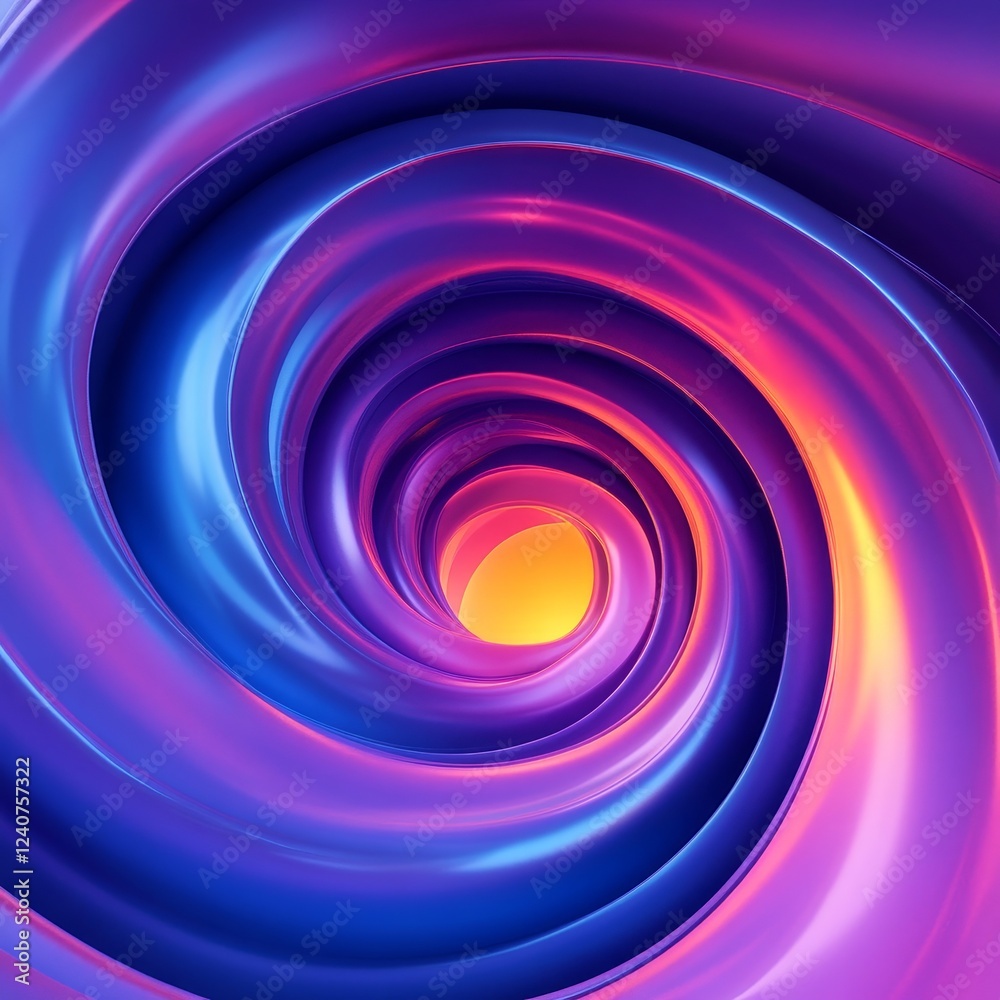 Abstract 3D rendering of floating shapes illuminated by a gradient backdrop., Generative AI Abstract 3D rendering of floating shapes illuminated by a gradient backdrop., Generative AI