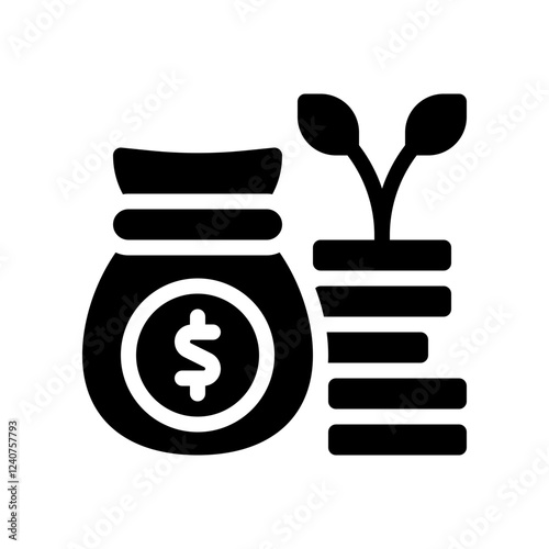 wealth glyph icon