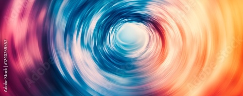 A circular blur transition with a soft color gradient, expanding and contracting