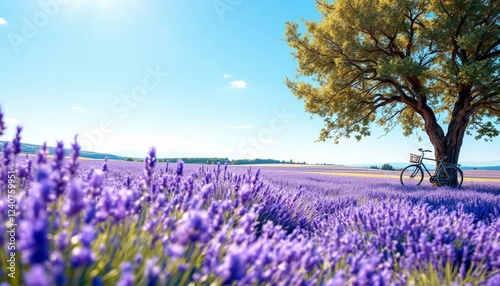 Wallpaper Mural Lavender Fields Bicycle Scenic Landscape Photography Torontodigital.ca
