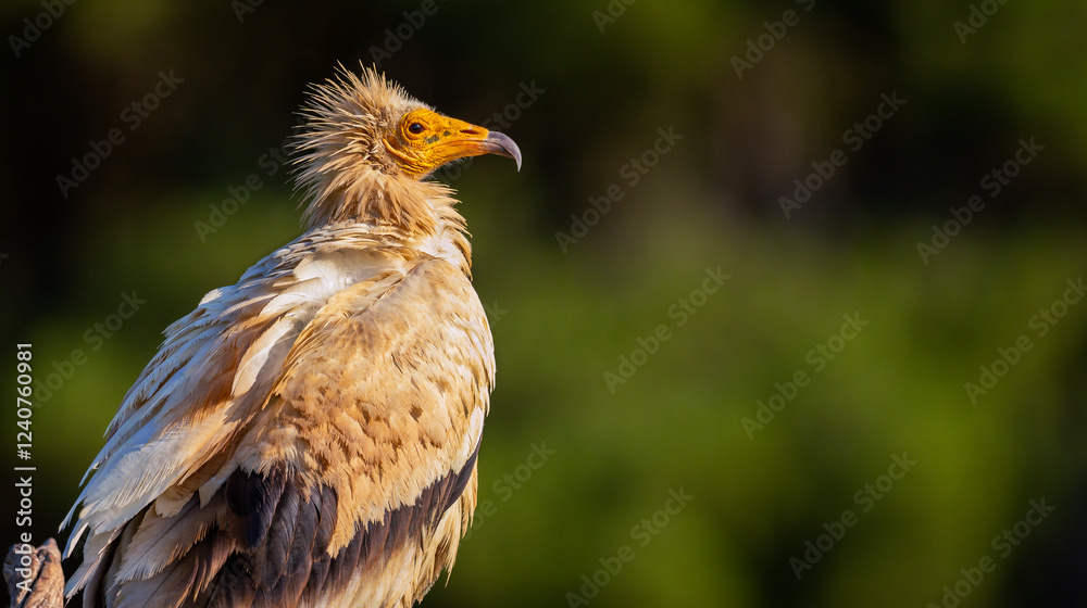 Egyptian Vulture, Neophron percnopterus, Agricultural Fields, Castilla y Leon, Spain, Europe Egyptian Vulture, Neophron percnopterus, Agricultural Fields, Castilla y Leon, Spain, Europe