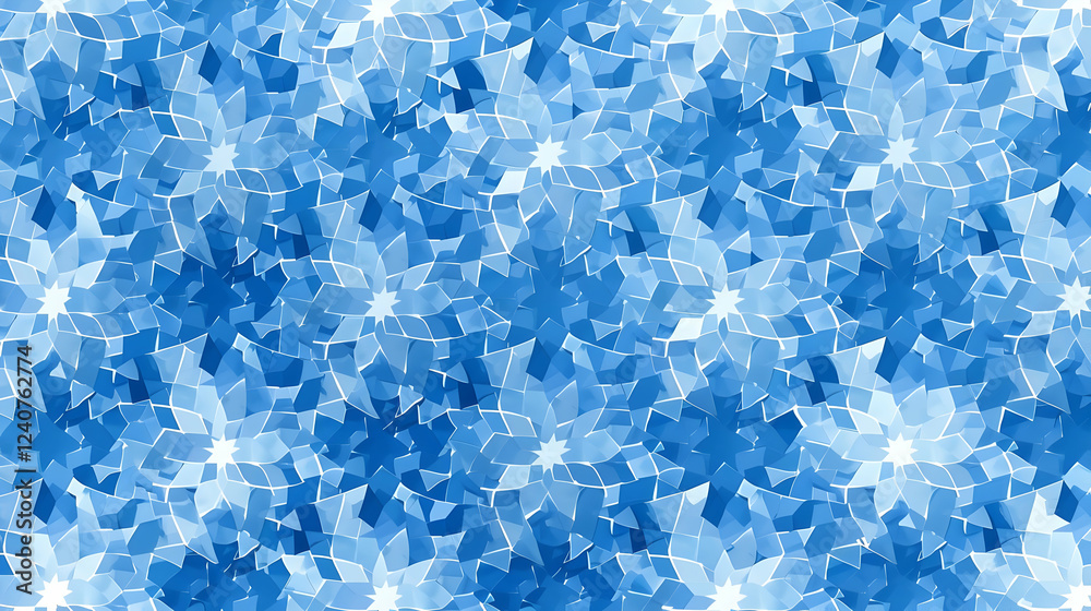 Abstract blue geometric pattern featuring intricate shapes and textures, suitable for backgrounds Abstract blue geometric pattern featuring intricate shapes and textures, suitable for backgrounds
