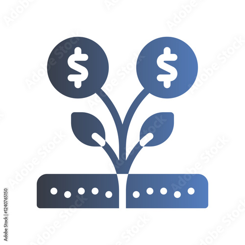 money flat gradient icon
