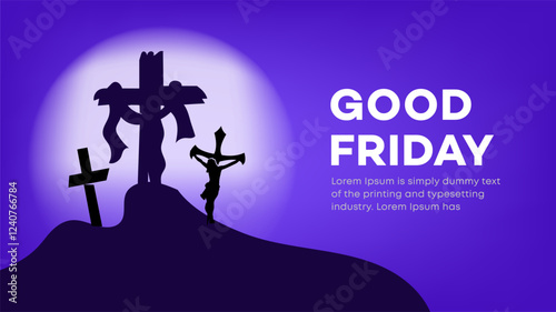 Good Friday Silhouette Cross, Crucifixion, Calvary, Hill, Remembrance, Faith, Sacrifice, Hope