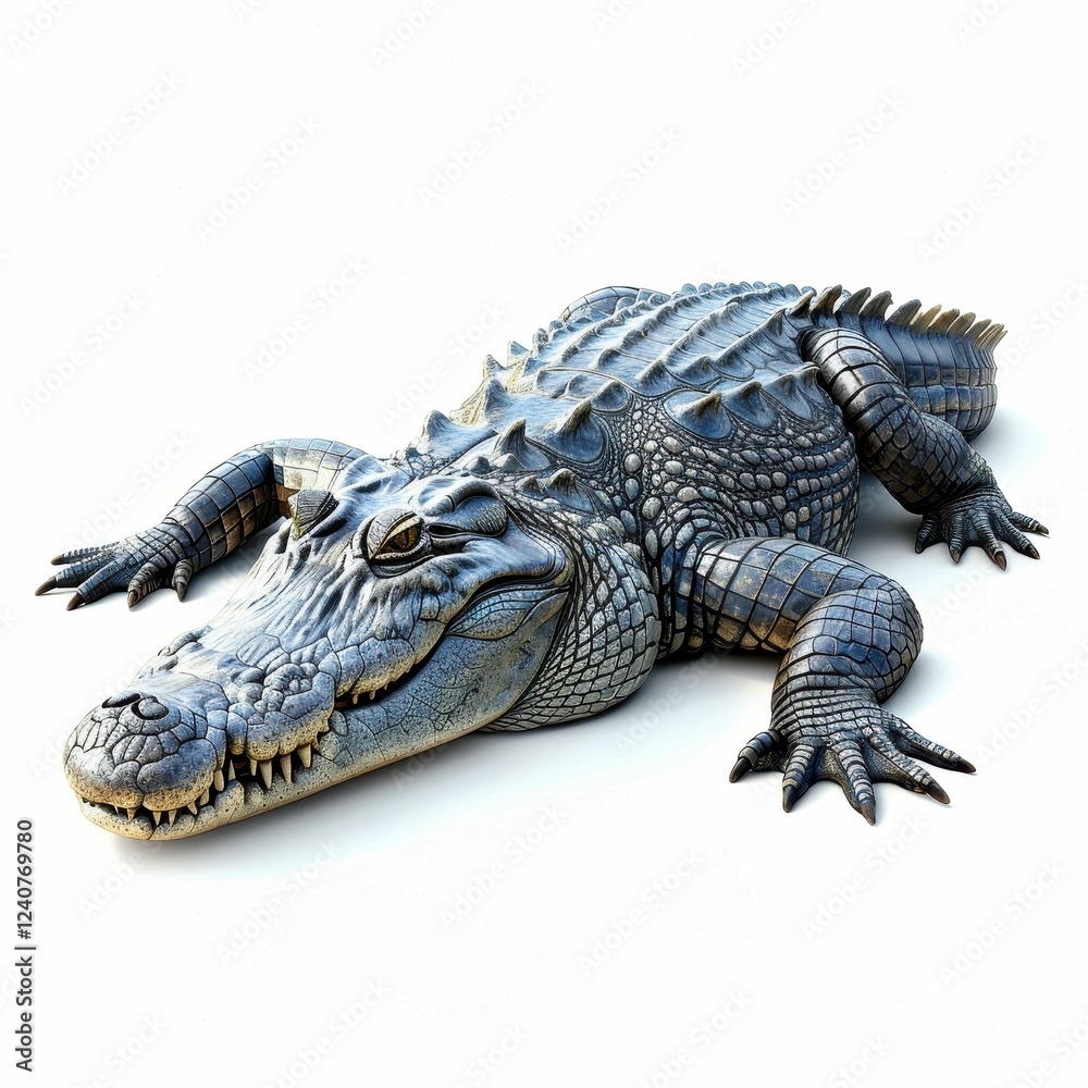 A detailed image of a crocodile resting. A detailed image of a crocodile resting.