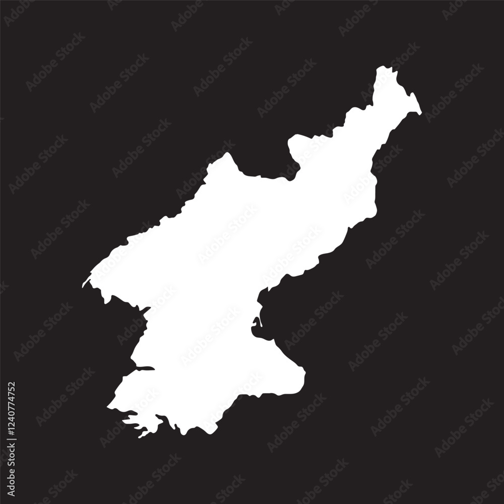 North Korea Map Icon North Korea Map Icon