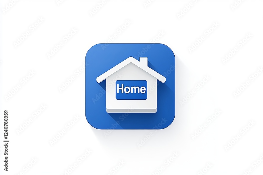 Stylish Home Icon Design: A Modern App Symbol Stylish Home Icon Design: A Modern App Symbol