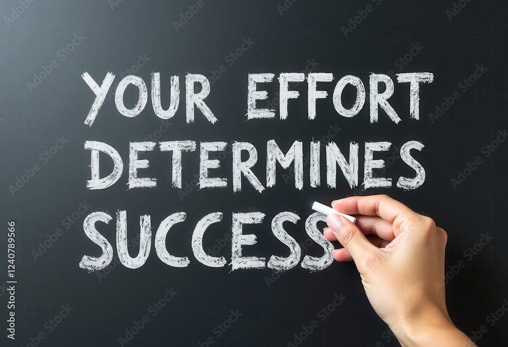 Handwriting Success: Your Effort Determines Success on a Blackboard Motivational quotes best for wall art or print Handwriting Success: Your Effort Determines Success on a Blackboard Motivational quotes best for wall art or print