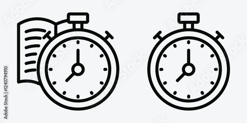 Alarm Clock Icon Vector. Alarm Clock Icon for Time Management. Digital Alarm Clock Icon. Stopwatch Icon.
