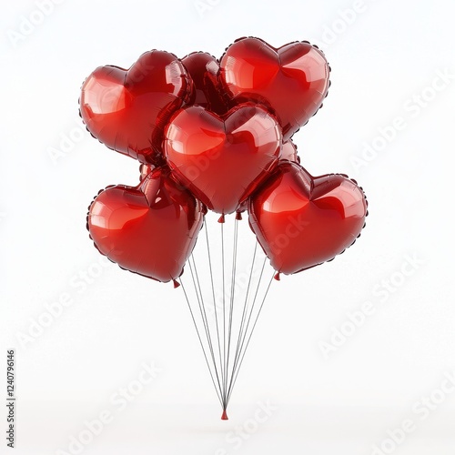 Red Heart Balloons for Romantic Celebrations and Decor Ideas