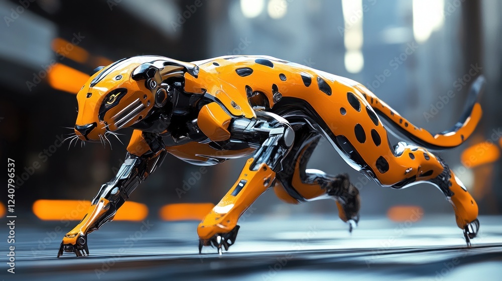 Cybernetic Cheetah in Urban Setting: A Futuristic Vision Cybernetic Cheetah in Urban Setting: A Futuristic Vision