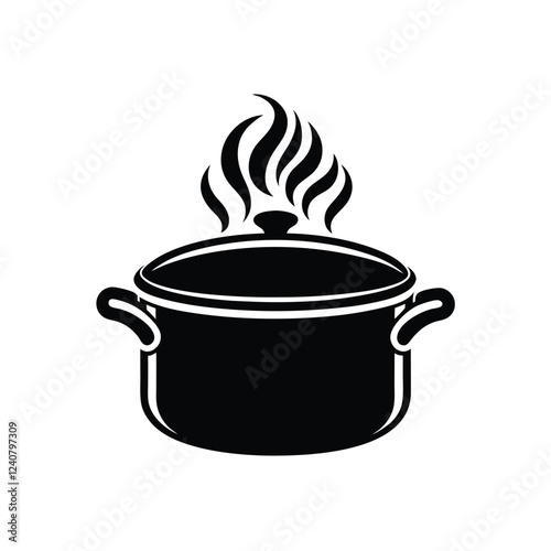 kitchen equipment saucepan vector illustration