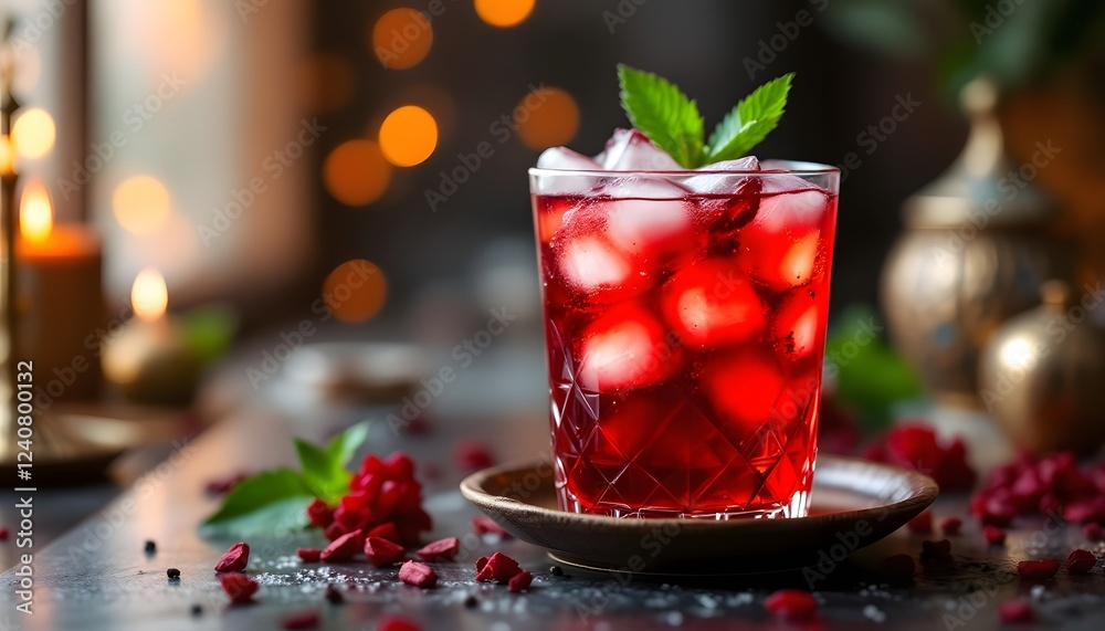Refreshing Iced Cranberry Drink Recipe with Mint Refreshing Iced Cranberry Drink Recipe with Mint