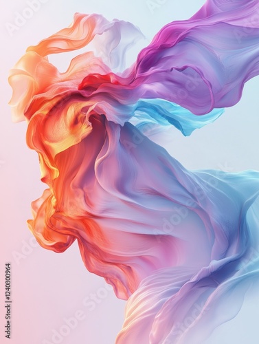 artistic conception of Chinese landscape painting, ethereal feeling,Like a minimalist mountain,An abstract painting in pink, bluegreen, and white, with strong color contrasts and a white background. 
