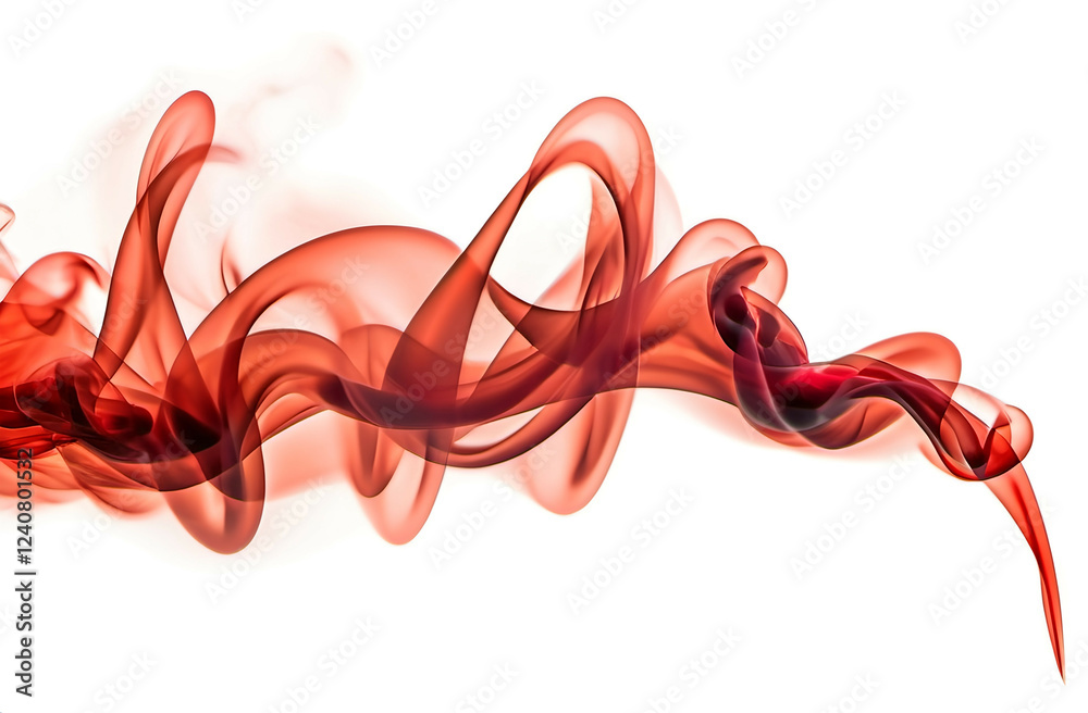 Fototapeta premium abstract red smoke flame isolated on whtie