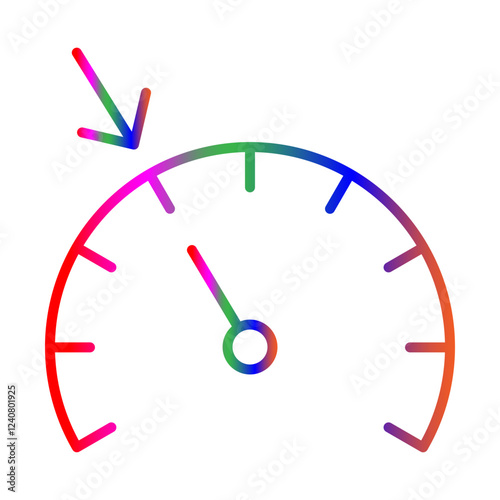 Cruise control line gradient icon