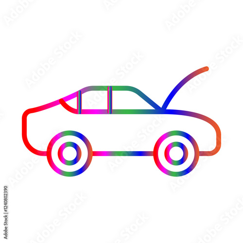 Bonnet line gradient icon