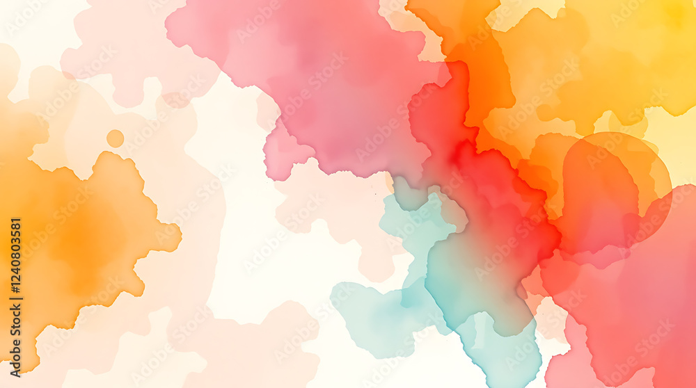 Obraz premium Vibrant Watercolor Abstract Background: A Colorful and Artistic Design