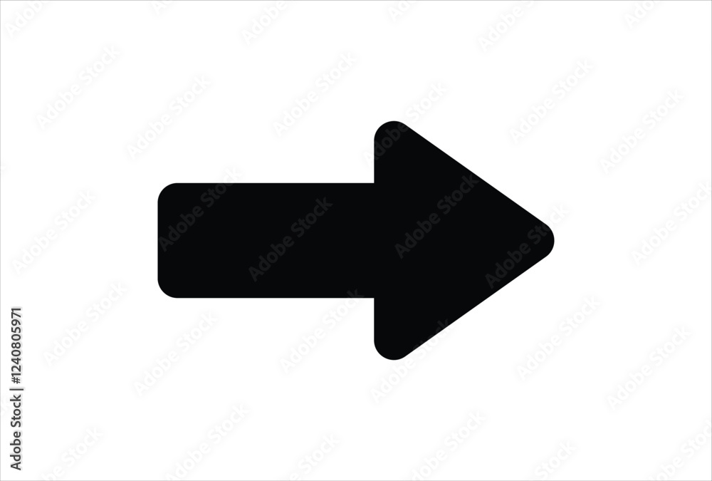 Black arrow icon isolated on transparent background vector template Black arrow icon isolated on transparent background vector template