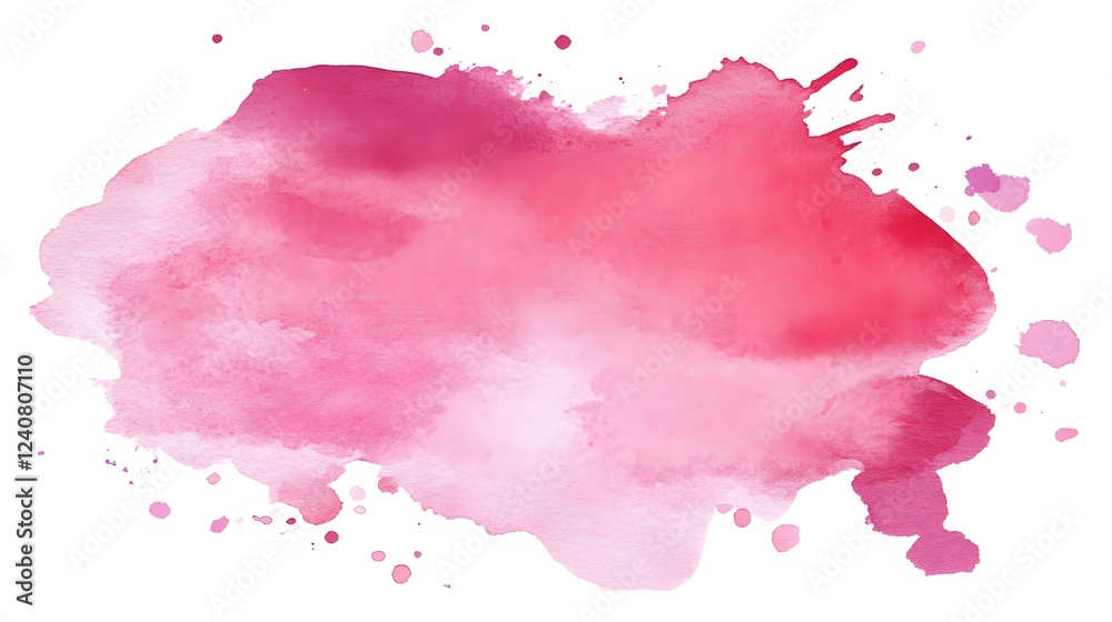 Abstract Pink Watercolor Wash Splashes and Blobs Abstract Pink Watercolor Wash Splashes and Blobs