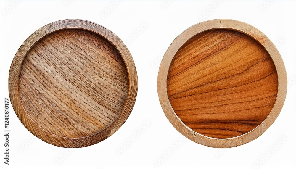 wooden circular frames isolated on transparent or white background wooden circular frames isolated on transparent or white background