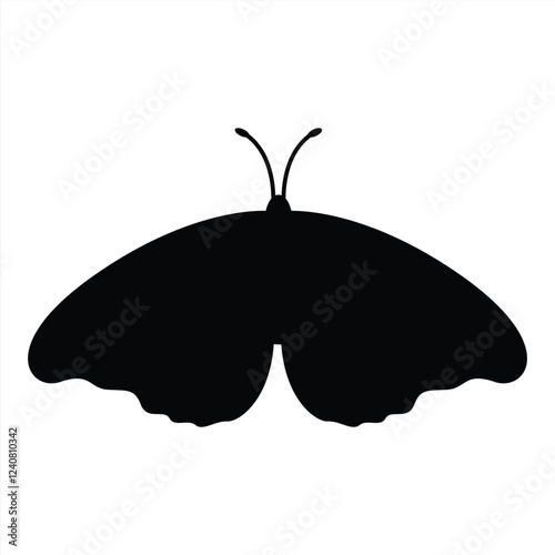 Collection of vector silhouettes of butterflies isolated on white background. Collection of Different Butterfly Poses, Perfect symbol for your web site design, logo, app, UI. Vector illustration, EPS.