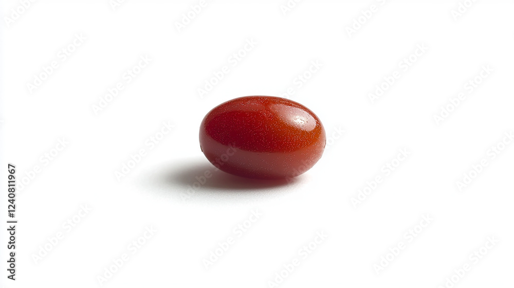 Single cherry tomato on a white background Single cherry tomato on a white background