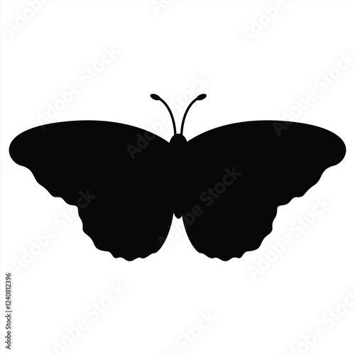 Collection of vector silhouettes of butterflies isolated on white background. Collection of Different Butterfly Poses, Perfect symbol for your web site design, logo, app, UI. Vector illustration, EPS.