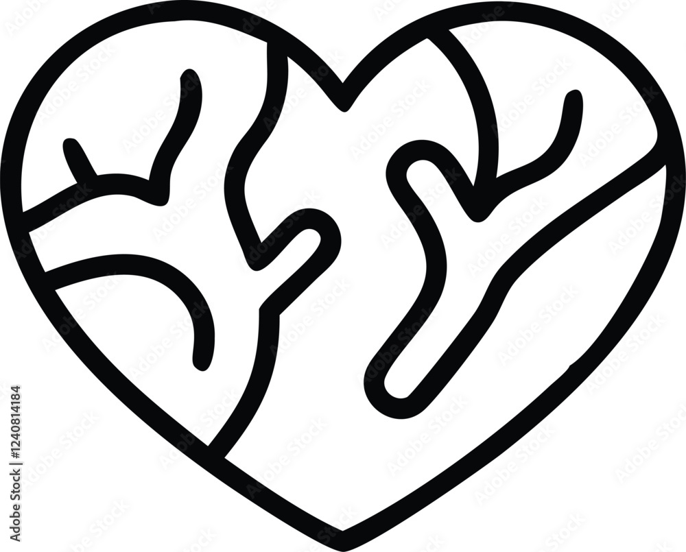 Obraz premium heart in the shape of heart
