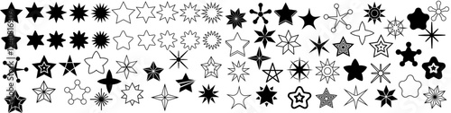 Star icon vector set. Twinkling star illustration sign collection. Sparkles symbol. Shining burst logo.