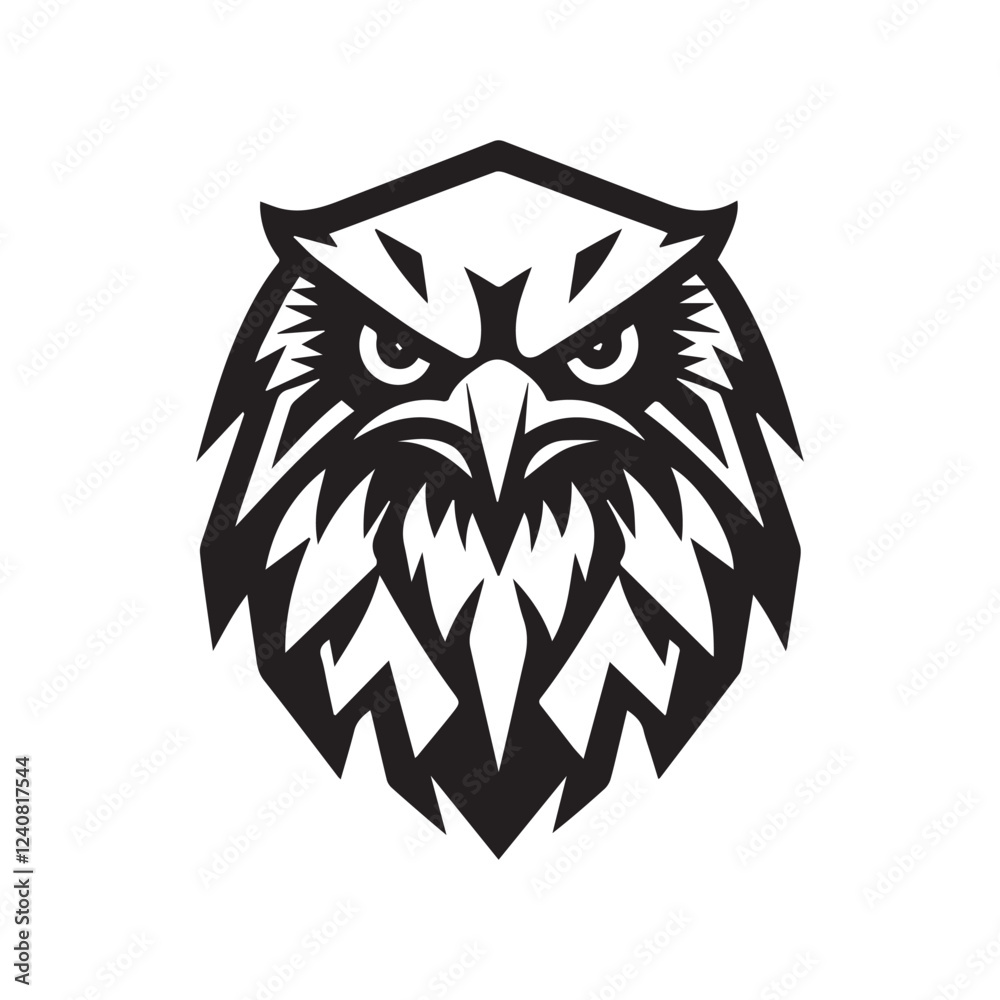 Obraz premium Dynamic Abstract Figure in Minimalist Black Silhouette