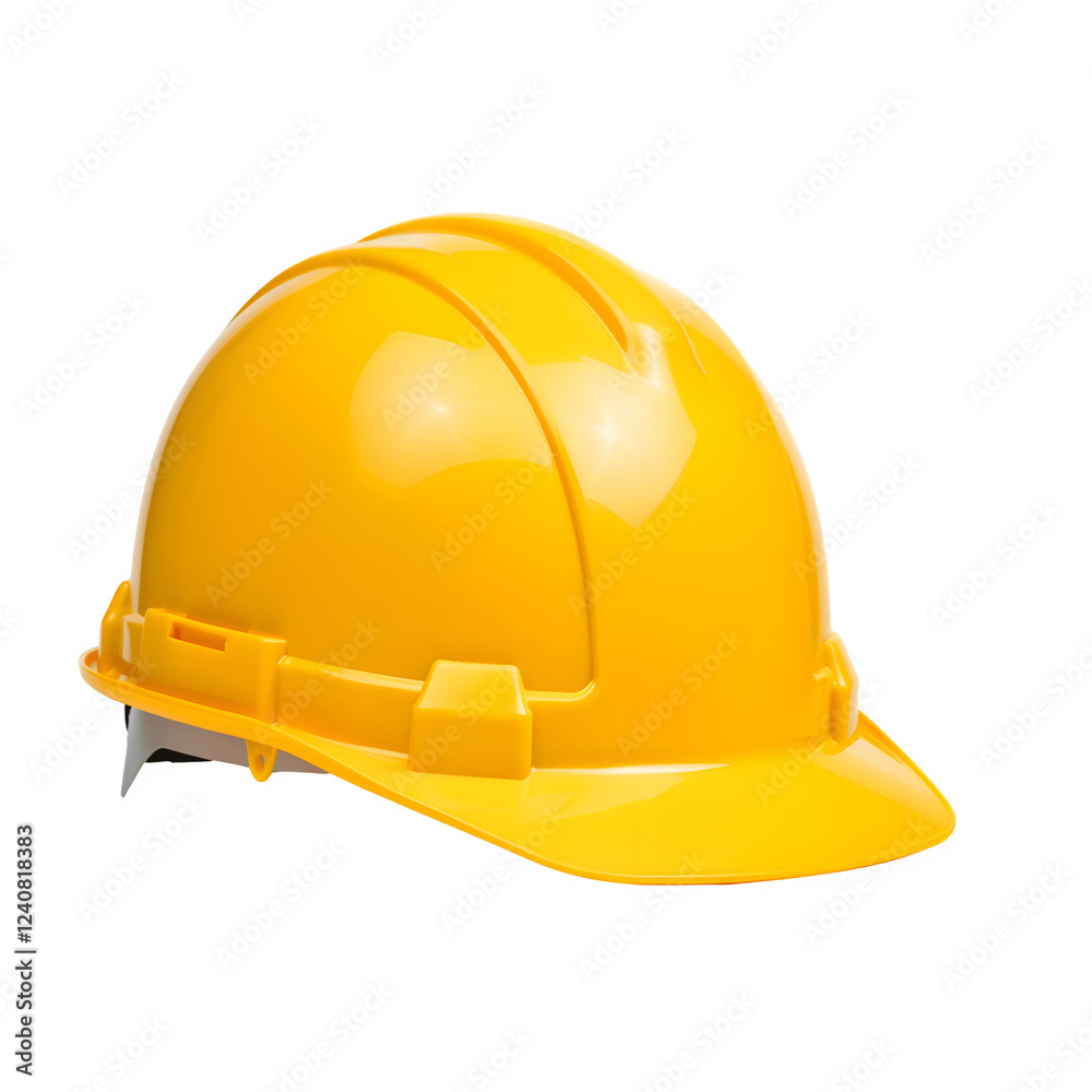 Fototapeta premium Yellow Safety Hard Hat – Protective Gear, Transparent Background 