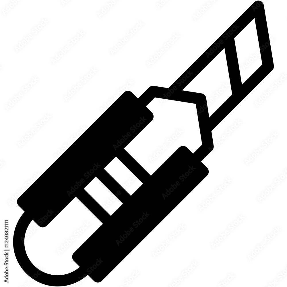 Vector Icon Stationery Knife, Cut, Carpentry, Stationery, Cutting Vector Icon Stationery Knife, Cut, Carpentry, Stationery, Cutting