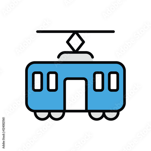 Tram icon vector stock illustration