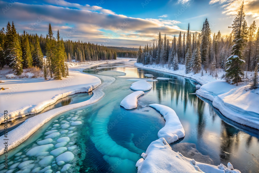 A Frozen River Winding Through the Wilderness A Frozen River Winding Through the Wilderness