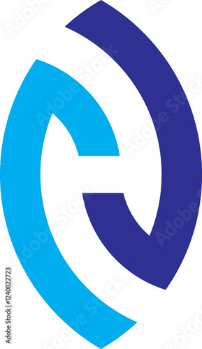 Modern Abstract Logo Design  Blue & White Elegant Branding