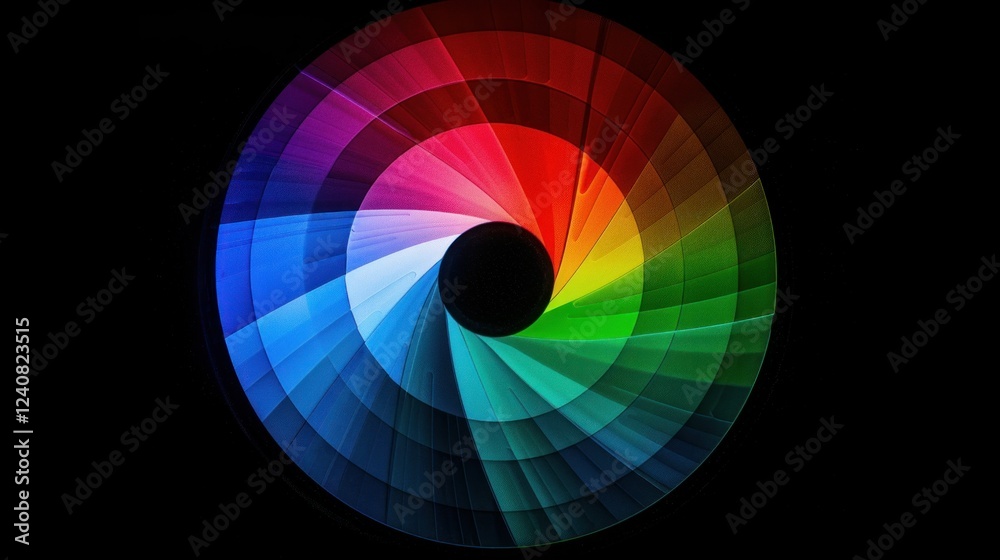 Obraz premium A digital RGB color wheel showing red, green, and blue with smooth transitions in between.