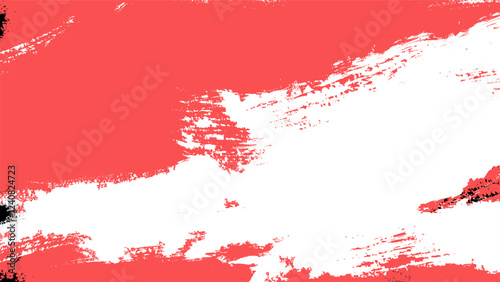 Bold Coral and White Brush Stroke Art Background