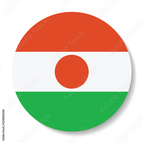 Niger flag. Niger circle flag logo icon computer vector illustration design Free Download Niger flag. Niger circle flag logo icon computer vector illustration design - GFXLoad